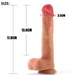 Consolador Realista 17.8 cm Silicona – B7 con Ventosa