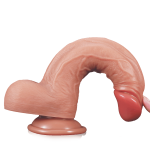 Dildo Realista Grande de Silicona Dual con Ventosa 22 cm GL-H005 - Imagen 6