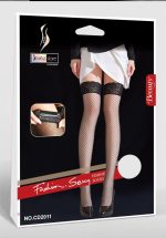 Lenceria sexy mujer Medias de Red con Encaje Negro - Imagen 3