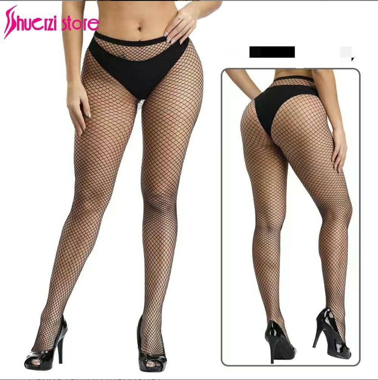 Medias-de-Red-Negras-Clasicas-–-Lenceria-Sexy-Mujer.jpg Lencería Sexy Mujer – Medias de Red Negras Clásicas - Imagen 1
